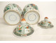 Pair of covered Chinese porcelain pots/jars, famille verte style, with flowers, 19th century