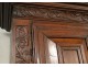 Buffet two bodies, 4 shutters, solid oak, carved with acanthus leaves, seventeenth
