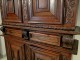 Buffet two bodies, 4 shutters, solid oak, carved with acanthus leaves, seventeenth