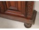 Buffet two bodies, 4 shutters, solid oak, carved with acanthus leaves, seventeenth