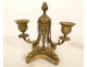 Pair of Louis XV gilt bronze two-light candelabra, Napoleon III style, 19th century