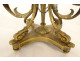 Pair of Louis XV gilt bronze two-light candelabra, Napoleon III style, 19th century