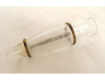 Car flower frog, soliflore flower holder, cut crystal, metal, 19th century