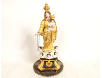 Virgin of Marseille, Santibelli, Mary and Child Jesus, terracotta cherubs, 19th century