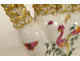 English porcelain Chelsea Derby flower vase with birds and butterflies, 19th century