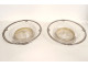 Pair of solid silver Minerva crystal Baccarat centerpiece bowls, 19th century