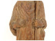 Small carved wooden statue of the Breton saint Saint-Hervé, wolf, Brittany, 19th century