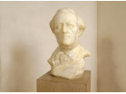Sculpture albâtre buste compositeur Wagner Raphaël Nannini Italie début XXè