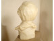 Alabaster sculpture, bust of composer Wagner, Raphael Nannini, Italy, early 20th century