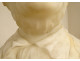 Alabaster sculpture, bust of composer Wagner, Raphael Nannini, Italy, early 20th century