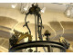 Louis XVI lantern, vestibule/hall, 3 bronze lights with lion mascarons, 19th century