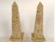 Pair of decorative marble obelisks from an early 20th-century collection
