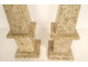 Pair of decorative marble obelisks from an early 20th-century collection