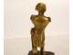 Small gilt bronze sculpture of Emperor Napoleon I on a rosewood base, 19th century