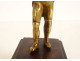 Small gilt bronze sculpture of Emperor Napoleon I on a rosewood base, 19th century