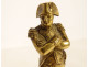 Small gilt bronze sculpture of Emperor Napoleon I on a rosewood base, 19th century