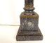 Empire style lamp base, classic column, grey marble, gilt bronze, late 19th century