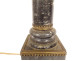 Empire style lamp base, classic column, grey marble, gilt bronze, late 19th century