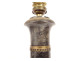 Empire style lamp base, classic column, grey marble, gilt bronze, late 19th century