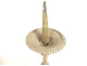 Pair of silver-plated brass and bronze church candlesticks with shell motifs, 19th century