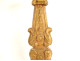 Pair of large church candlesticks, carved and gilded wood with flowers, 18th century