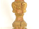 Pair of large church candlesticks, carved and gilded wood with flowers, 18th century
