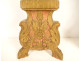 Pair of large church candlesticks, carved and gilded wood with flowers, 18th century