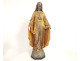 Polychrome terracotta statue of the Immaculate Virgin and Child with a black serpent, 19th century