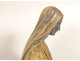 Polychrome terracotta statue of the Immaculate Virgin and Child with a black serpent, 19th century