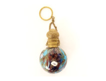 Salt bottle blown glass inclusions Murano Franchini Bigaglia Venice 19th