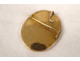 18K solid gold medallion brooch with miniature painted portrait of an 18th-century aristocrat