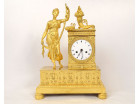 Pendule Restauration bronze doré déesse Fortuna Abondance palmettes XIXème
