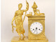 Restoration period gilt bronze clock depicting the goddess Fortuna Abundance with palmettes, 19th century
