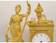 Restoration period gilt bronze clock depicting the goddess Fortuna Abundance with palmettes, 19th century
