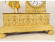 Restoration period gilt bronze clock depicting the goddess Fortuna Abundance with palmettes, 19th century