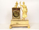 Restoration period gilt bronze clock depicting the goddess Fortuna Abundance with palmettes, 19th century