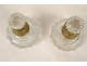 Pair of Le Creusot crystal perfume bottles, Baccarat bronze, Restoration period, 19th century