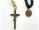 Rosary, Christ cross, crucifix, ebony wood, Saint Vincent Paul, 19th century
