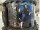 Pyxis box for communion wafers, bronze cloisonné enamel Limoges, Bible figures, 19th century