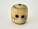 Carved rosary bead with a skull, Christ, Vanity, Memento Mori, Skull, 19th century