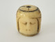 Carved rosary bead with a skull, Christ, Vanity, Memento Mori, Skull, 19th century