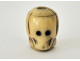 Carved rosary bead with a skull, Christ, Vanity, Memento Mori, Skull, 19th century