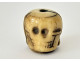 Carved rosary bead with a skull, Christ, Vanity, Memento Mori, Skull, 19th century