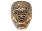 Masque nô théâtre Kyogen polychrome personnage Usobuki Japon Yokohama XIXè