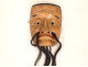 Noh theater mask, polychrome wood, demon man, Gigaku Obeshimi, Japan, 19th century