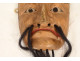 Noh theater mask, polychrome wood, demon man, Gigaku Obeshimi, Japan, 19th century