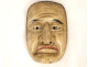 Noh theater mask, polychrome wood, demon man, Gigaku Obeshimi, Japan, 19th century