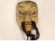 Noh theater mask, polychrome wood, demon man, Gigaku Obeshimi, Japan, 19th century