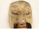 Noh theater mask, polychrome wood, demon man, Gigaku Obeshimi, Japan, 19th century