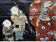 Chinese embroidery, silk fabric, mandarin character, children, China, 19th century